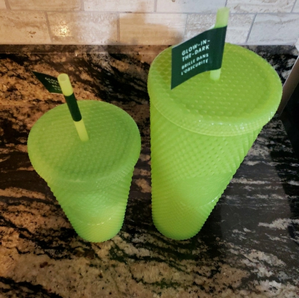 Starbucks Lemongrass halloween glow in the dark tumbler set grande and veti New - Picture 3 of 3